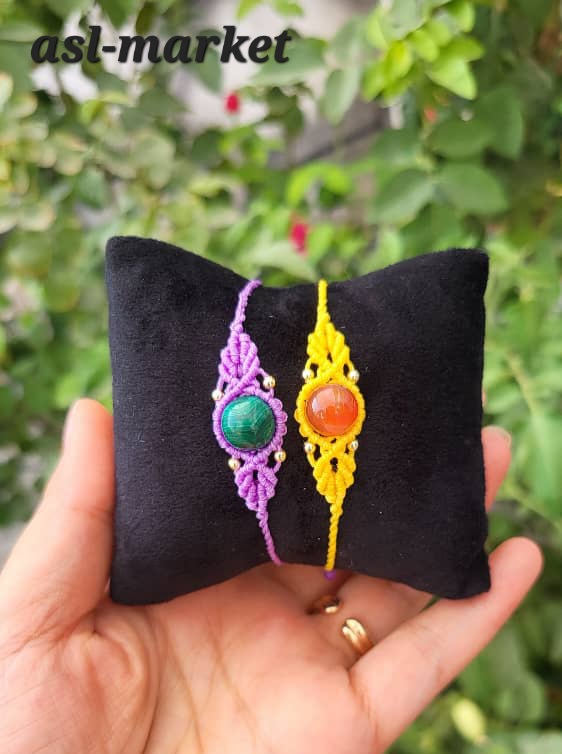 دستبند مکرومه بافی