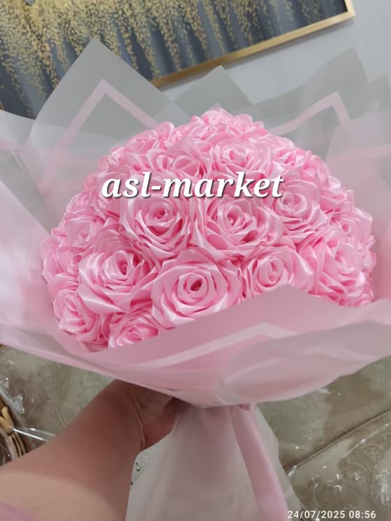 دسته گل صورتی ۴۰شاخه