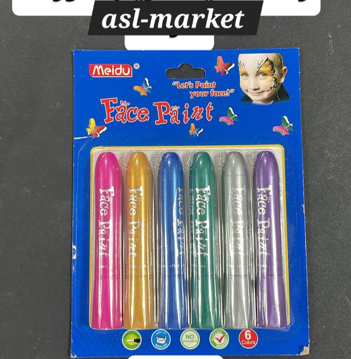 رنگ متالیک گریم صورت ۶رنگ