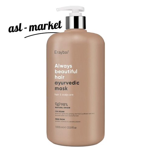 ماسک موی گیاهی ارایبا Erayba مدل ayurvedic mask حجم ۱۰۰۰ میلی لیتر
