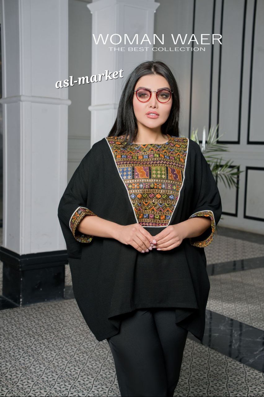 مانتو پانچ سوزن دوزی