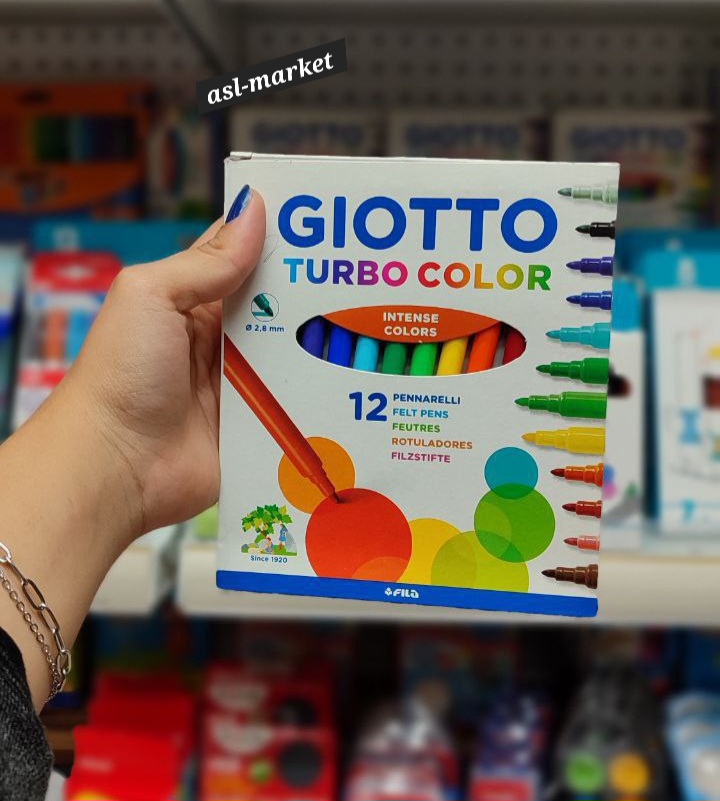 ماژیک رنگ آمیزی ۱۲ رنگ جیوتو GIOTTO