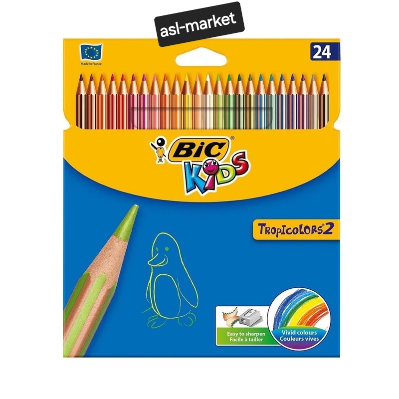 مداد رنگی بیک 24 رنگ Tropicolors فرانسوی