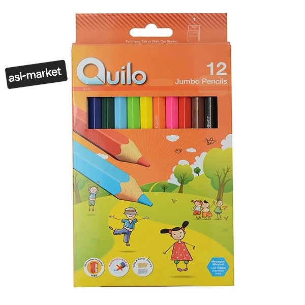 مداد رنگی 12 رنگ کوییلو مدل Jumbo کد 634012