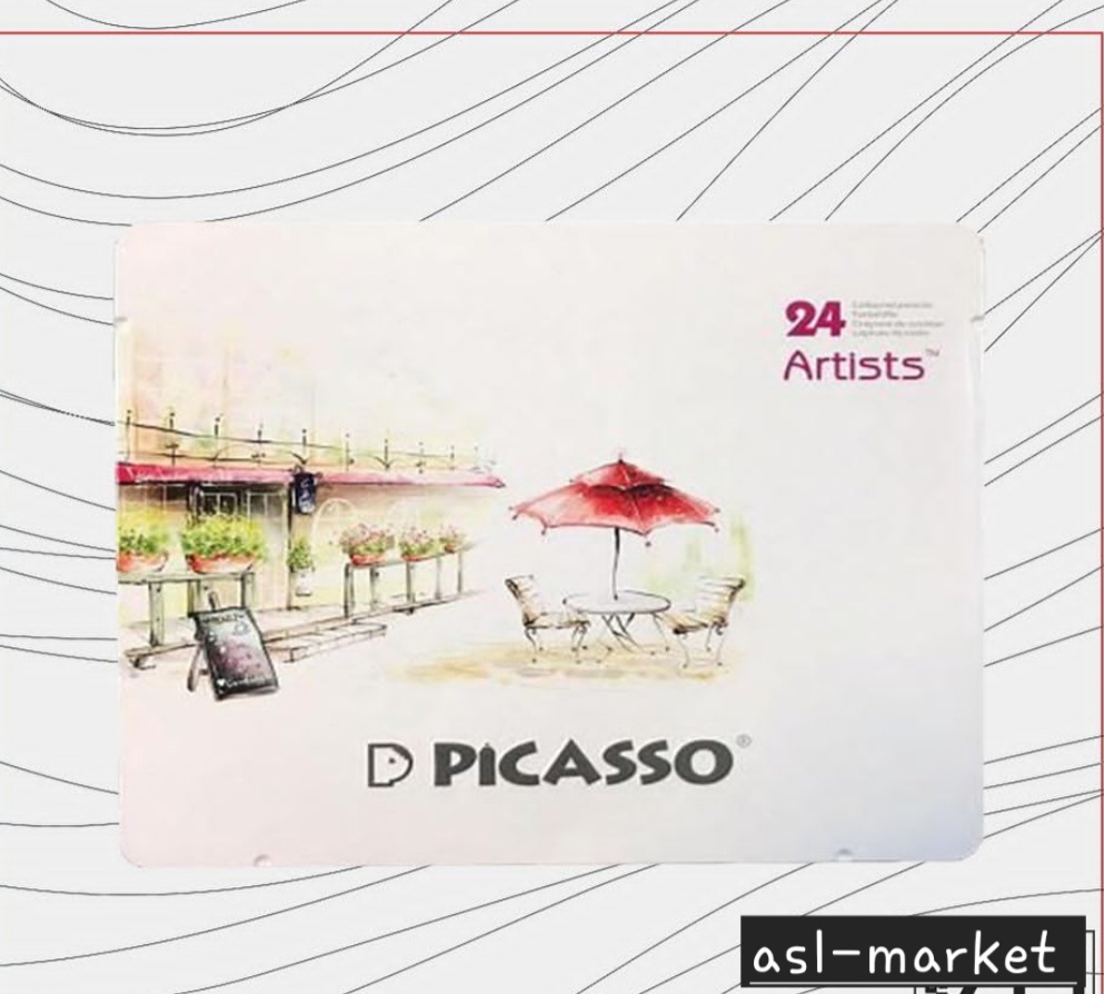 مداد رنگی پیکاسو Picasso مدل آرتیست بسته 24 رنگ