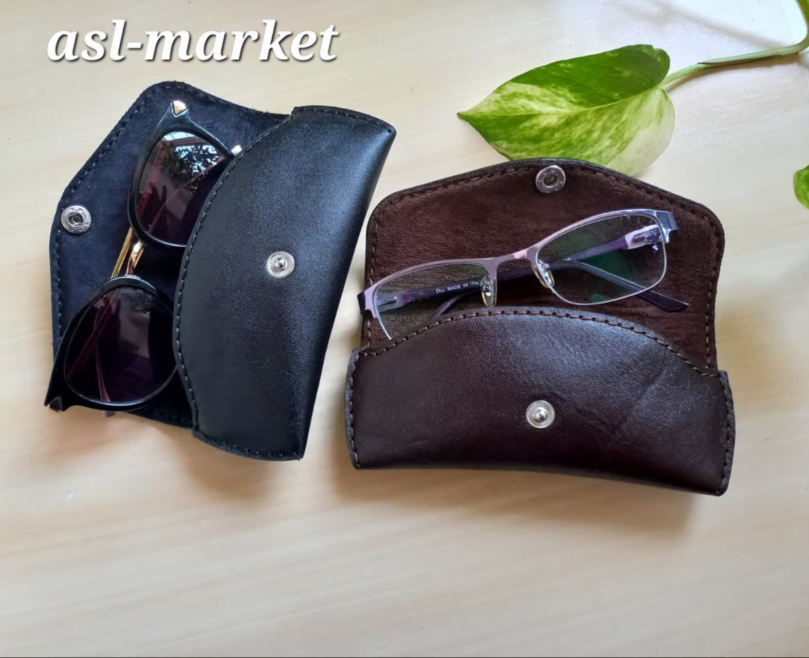 کیف عینک چرم