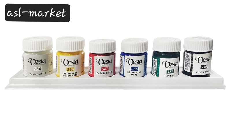 گواش حرفه ای۶رنگ وستا Vesta  30ml